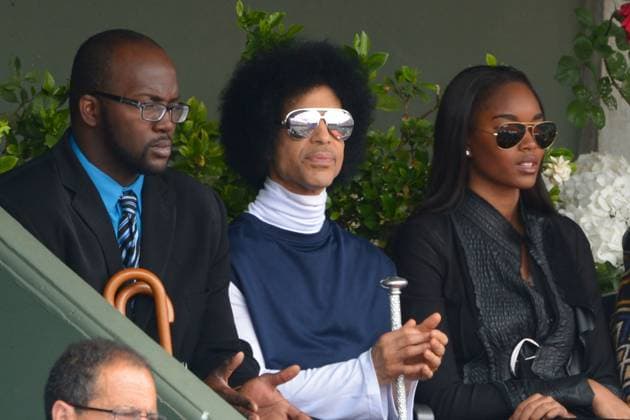 Roland Garros - Prince Attending - Paris Singer Prince watches from the stands Soain?s Rafael Nadal v Serbia?s Dusan Lajovic eight-final game of the French Tennis Open at Roland Garros Stadium in Paris, France, June 2, 2014. Photo by Henri Szwarc ABACAPRESS.COM Paris France  Copyright: xSzwarcxHenri ABACAx 450565_003 SzwarcxHenri ABACAx 450565_003 
