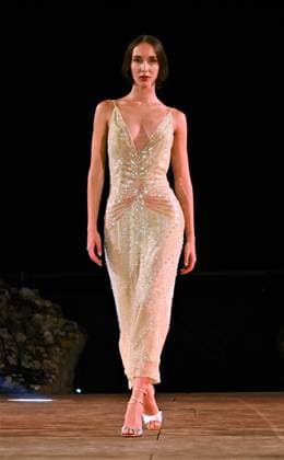 Entertainment Themen der Woche KW29 Entertainment Bilder des Tages Taormina,Italy TAOMODA WEEK Nihan Buruk with his collection St.Nian Paris catwalk show for the first time in Italy at the Ancient Theater of Taormina during TAOMODA WEEK 2023 In the photo:St.Nian Paris catwalk show  Copyright: x xipa-agency.netx xNickxZonnax IPA_IPA39322988