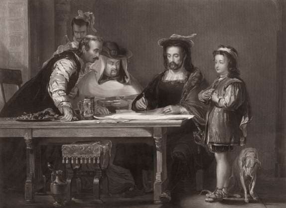 IMAGO History, Entdeckung Amerikas durch Christoph Kolumbus 1492 Columbus propounding his theory of a New World Columbus propounding his theory of a New World Copyright: xZoonar.com Heinz-DieterxFalkensteinx 20422658