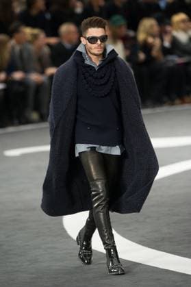 Paris Fashion Week - Chanel Runway Baptiste Giabiconi displays a creation by designer Karl Lagerfeld for fashion house Chanel as part of the Fall-Winter 2013 2014 Ready-to-Wear Paris Fashion Week, at Grand Palais in Paris, France on March 5, 2013. Photo Thierry Orban ABACAPRESS.COM Paris France  Copyright: xGouhier-Guibbaud-Orban-Nebinger ABACAx 355254_002 Gouhier-Guibbaud-Orban-Nebinger ABACAx 355254_002 
