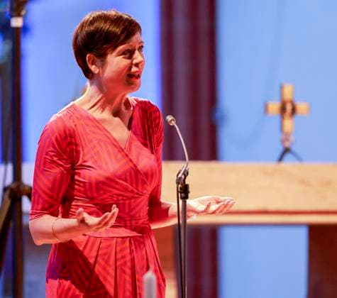 Ulla Fiebig die neue SWR Landessenderdirektorin Rheinland-Pfalz bei der Eröffnung des Musiksommers in der Kath. Kirche St. Stephan in Mainz