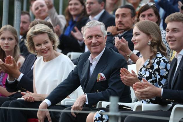 Entertainment Themen der Woche KW29 Entertainment Bilder des Tages Queen Mathilde of Belgium, King Philippe - Filip of Belgium, Crown Princess Elisabeth and Prince Emmanuel attend the concert and fireworks Belgium Celebrates - Belgie viert feest - La Belgique fait la fete event, at the Parc du Cinquantenaire - Jubelpark, the evening of the Belgian National Day, in Brussels, Friday 21 July 2023.  NICOLASxMAETERLINCK 70912371