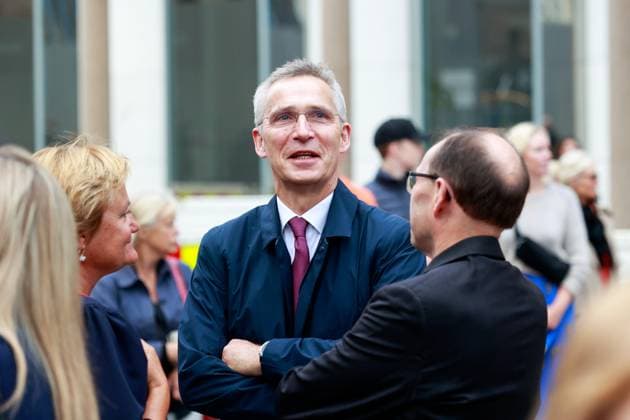 News Bilder des Tages 12-arsmarkering for terrorangrepet 22. juli 2011 Oslo 20230722. Jens Stoltenberg under minnemarkeringen pa minnestedet foran Hoyblokka, 12 ar etter terrorangrepet 22. juli 2011. Foto: Tor Erik Schroder NTB Oslo Norge 2NkuXMwHRkU EDITORIAL USE ONLY Ref:_BNC2NkuXMwHRkU.jpg  Copyright: xTorxErikxSchroderx xNTBx