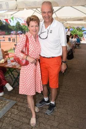 Irmgard Dr Michael Moeller Hofbraeu Vorstand Oberhaching-Muenchen 23.07.2023 Sportpark Beutelstahl Oberhaching Muenchner Herz 3. Grosses Benefiz Doppelturnier Muenchen