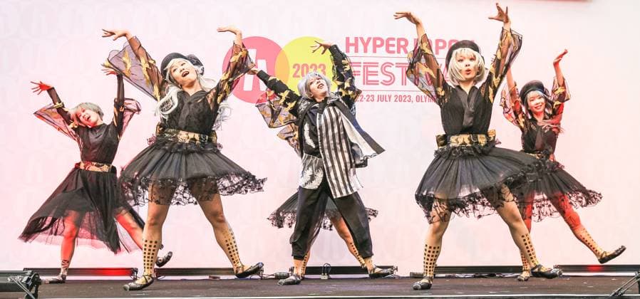 Bilder des Jahres 2023, Entertainment 07 Juli Entertainment Themen der Woche KW29 Entertainment Bilder des Tages Colorpointe perform fusion J-Pop and Ballet at Hyper Japan, Kensington Olympia, London, UK London, UK, 21th July 2023. Colorpointe, a song and dance group from Tokyo, perform a fusion of J-Pop and Ballet on stage to an enthusiastic audience. The group got together in 2011 and perform in pointe shoes. Hyper Japan Festival is London s festival for all things Japanese including cosplay, anime, stalls, performances and workshops,held at Olympia London in Kensington, this year from July 21st 23rd., Credit:Imageplotter Avalon  Copyright: xImageplotterx xAvalonx 0791363853