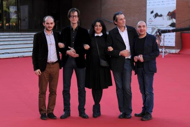 7th Rome Film Festival - La Bande Des Jotas Premiere Ali Mafakheri, Mattias Ripa, Marjane Satrapi, Stephane Roche and Christian Pirjol attending the La Bande Des Jotas premiere as part of the 7th Rome Film Festival at Auditorium Parco Della Musica in Rome, Italy on November 16, 2012. Photo by Aurore Marechal ABACAPRESS.COM Rome Italy  Copyright: xMarechalxAurore ABACAx 342428_001 MarechalxAurore ABACAx 342428_001 