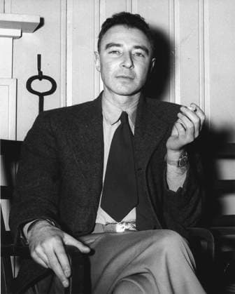 February 14, 1946, Oak Ridge, TN, United States: Dr. J. Robert Oppenheimer, atomic physicist and head of the Manhattan Project at the Alexander Inn Guest Lodge, February 14, 1946 in Oak Ridge, Tennessee. Oppenheimer is known as the Ã¢â‚¬oeFather of the Atomic Bomb,Ã¢â‚¬Â for his role leading the Manhattan Project research. Oak Ridge United States - ZUMAp138 19460214_zaa_p138_001 Copyright: xEdxWescott UsxEngeryx