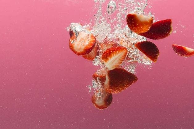 Close up of strawberries falling into water with copy space on pink background Close up of strawberries falling into water with copy space on pink background. Fruit, vegan food and colour concept., model released, , property released, Cape Town, South Africa, 2023-06-07T22:00:00.000Z, 4132778.jpg, close,strawberry,falling water,copy space,pink background,fruit,vegan food,colour,concept,berry,ripe,juicy,sweet,dessert,diet,organic,vitamin,food,vegetarian,fresh,juice,freshness,background,design,nutrition,delicious,tasty,closeup,healthy,falling,water,copy,space,pink,vegan