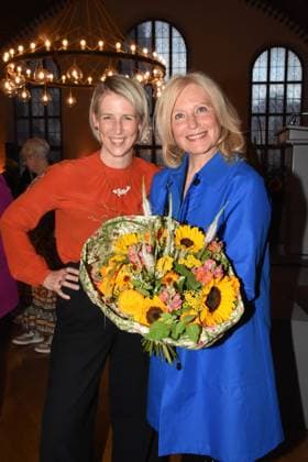 Katrin Habenschaden Buergermeisterin Maren Kroymann Schauspielerin Kabarettistin Preistraegerin Muenchen 25.07.2023 Marienplatz Altes Rathaus Dieter-Hildebrandt-Preis 2023 Verleihung . Muenchen