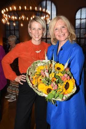 Katrin Habenschaden Buergermeisterin Maren Kroymann Schauspielerin Kabarettistin Preistraegerin Muenchen 25.07.2023 Marienplatz Altes Rathaus Dieter-Hildebrandt-Preis 2023 Verleihung . Muenchen