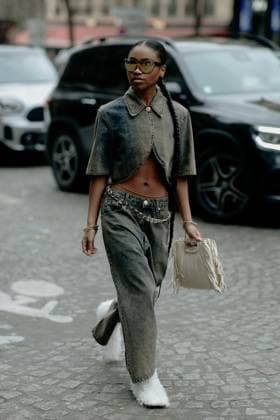 PFW - FW23-24 ENNK and Nina Ricci shows Street style, Kay MBL arriving at ENNK Fall-Winter 2023-2024 show, held at Salle Wagram, Paris, France, on March 5th, 2023. Photo by Marie-Paola Bertrand-Hillion ABACAPRESS.COM  Copyright: xBertrand-HillionxMarie-Paola ABACAx 847867_059 Bertrand-HillionxMarie-Paola ABACAx 847867_059 