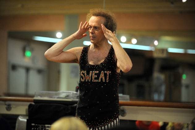 Richard Simmons opened the doors to his exercise studio - Los Angeles Fitness guru Richard Simmons opened the doors to his Beverly Hills exercise studio, Slimmons, at no charge in Los Angeles, January 9, 2011. Simmons conducted a motivational seminar and exercise class for all participants and offered advice and inspiration for people who need help taking off those unwanted pounds. He also offered free one year memberships to Slimmons for 25 attendees. Photo by Lionel Hahn ABACAPRESS.COM Los Angeles CA United States  Copyright: xHahnxLionel ABACAx 259242_016 HahnxLionel ABACAx 259242_016 