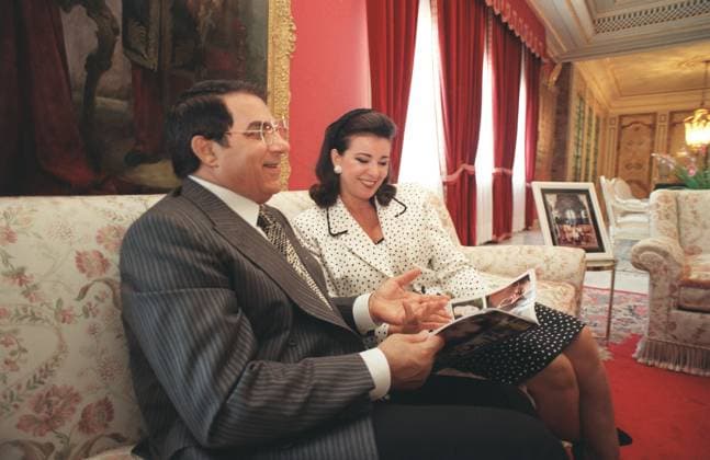 Zine El Abidine Ben Ali with his wife Laila Exclusive - File photo dated 1997 of Tunisian president Zine El Abidine Ben Ali with his wife Laila (or Leila) Trabelsi at Carthage presidential palace. Photo by Ammar Abd Rabbo ABACAPRESS.COM Carthage Tunisia  Copyright: xAbdxRabboxAmmar ABACAx 262255_002 AbdxRabboxAmmar ABACAx 262255_002 