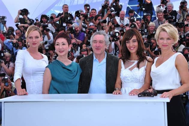 64th Cannes Film Festival - The Feature Film Jury Photocall Members of the Feature Film Jury (L-R) American actress Uma Thurman, Hong Kong producer Nansun Shi, American actor Robert De Niro (President), Argentine actress producer Martina Gusman and Norwegian author Linn Ullmann posing at a photocall as part of the 64th Cannes International Film Festival, at Hotel Carlton in Cannes, southern France on May 11, 2011. Photo by Hahn-Nebinger ABACAPRESS.COM Cannes France  Copyright: xHahn-Nebinger-Genin ABACAx 274400_064 Hahn-Nebinger-Genin ABACAx 274400_064 