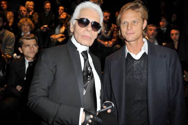 Celebs attend Dior Men s fashion fall winter 2010-11 - Paris Karl Lagerfeld and Arnaud Lemaire attend Dior Men s fashion fall winter 2010-11 collection presented during the Paris Men s Fashion Week, in Paris, France, on January 23, 2010. Photo by Thierry Orban ABACAPRESS.COM Paris France  Copyright: xOrbanxThierry ABACAx 217057_006 OrbanxThierry ABACAx 217057_006 