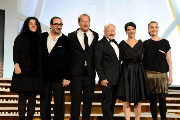 10th Marrakech Film Festival - Last Night Screening Marjane Satrapi, Adil El Fadili, Xavier Beauvois, Volker Schlondorff, Hiam Abbass and Emmanuelle Seigner arriving for the screening of Last Night during 10th Marrakesh International Film Festival , in Marrakech, Morocco on December 6, 2010. Photo by Nicolas Briquet ABACAPRESS.COM Marrakech Morocco  Copyright: xBriquetxNicolas ABACAx 256336_037 BriquetxNicolas ABACAx 256336_037 