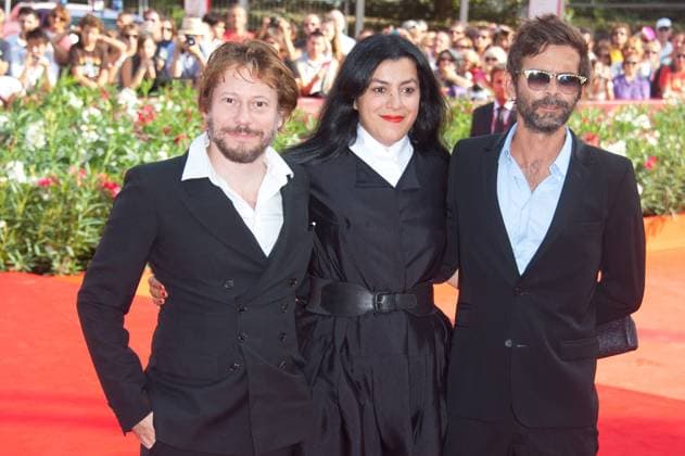 68th Venice Film Festival - Poulet aux Prunes Screening Mathieu Amalric, director Marjane Satrapi and director Vincent Paronnaud arriving on the Red Carpet for the premiere of Poulet aux Prunes held at the Sala Grande Palazzo Del Cinema during the 68th International Venice Film Festival, on September 3, 2011 in Venice, Italy. Photo by Nicolas Genin ABACAPRESS.COM Venice Italy  Copyright: xGeninxNicolas ABACAx 288155_012 GeninxNicolas ABACAx 288155_012 