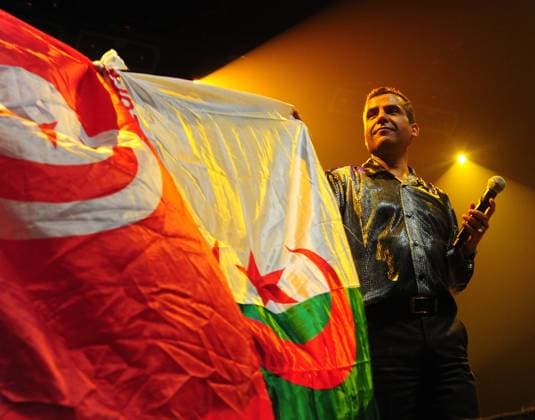 Cheb Mami fait son retrou sur la scene du Zenith Concert de Cheb Mami au Zenith de Paris, le chanteur faisait son retour pour la premiere fois, apres une longue absence suite a ses demeles judiciaire en presence sur scene de cheb Bilal, de la chanteuse Cheba Zahouania et DJ Kim. Photo by Mousse ABACAPRESS.COM Paris France  Copyright: xMousse ABACAx 296625_011 Mousse ABACAx 296625_011 