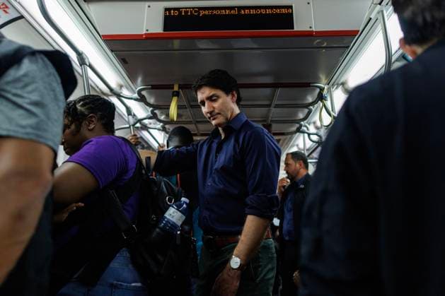 News Bilder des Tages July 31, 2023, TORONTO, ON, CANADA: Canadian Prime Minister Justin Trudeau pauses during a moment of silence on a TTC train in Toronto, during the Underground Freedom Train Ride in Toronto, an event commemorating the abolition of slavery in the British Empire, Monday July 31, 2023. TORONTO CANADA  - ZUMAc35_ 20230731_zaf_c35_106 Copyright: xColexBurstonx