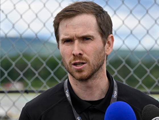 August 1, 2023, QUEBEC CITY, PQ, Canada: Alexandre McGraw, director of operations at Jean-Lesage Airport, responds to reporters questions after a Cessna 152 aircraft crashed on landing at the Jean-Lesage Airport on Tuesday, Aug.1, 2023 in Quebec City. One person was reported injured. QUEBEC CITY Canada  - ZUMAc35_ 20230801_zaf_c35_026 Copyright: xJacquesxBoissinotx