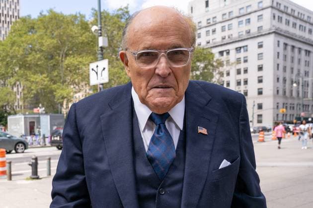 September 8, 2022: Rudy Giuliani arrives at the Courthouse located at 60 Centre Street in Manhattan on Sept. 8, 2022. - ZUMAm67_ 20220908_zaf_m67_072 Copyright: xTheodorexParisiennex