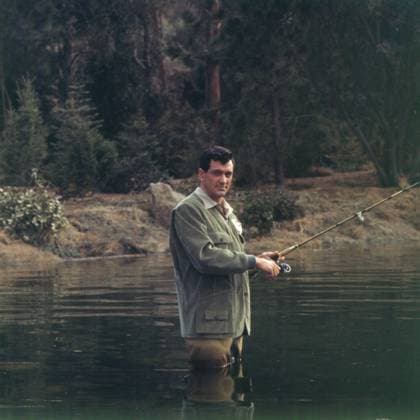 Rock Hudson Fishing Actor Rock Hudson in a scene of the film Men Favorite Sport? Los Angeles, California USA  Copyright: xLeoxFuchsx R0455-Hudson-MFS