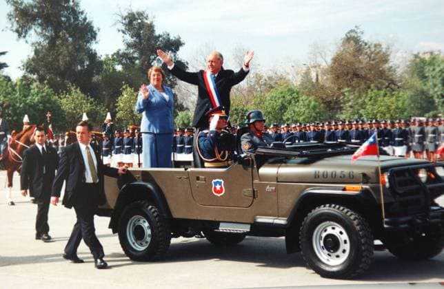 File pictures of newly elect president Michelle Bachelet - Chile File picture of newly elect President of Chile Michelle Bachelet, taken between 2002 and 2004 when she was Defense minister of her country. Bachelet is seen here with Chilean presiden Ricardo Lagos. Photo Courtesy of Bachelet s family via ABACAPRESS.COM Santiago Chile  Copyright: xABACAx 90019_01 ABACAx 90019_01