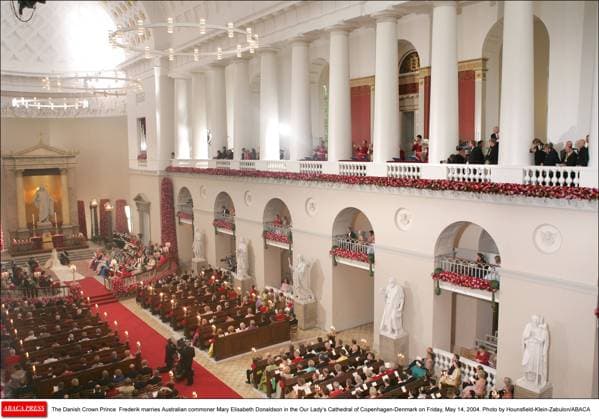 60080 94 The Danish Crown Prince Frederik marries Australian commoner Mary Elisabeth Donaldson in the Our Lady s Cathedral of Copenhagen-Denmark on Friday, May 14, 2004. Photo by Hounsfield-Klein-Zabulon ABACA  Copyright: xHounsfield-Klein-Zabulon ABACAx 60080_94 Hounsfield-Klein-Zabulon ABACAx 60080_94