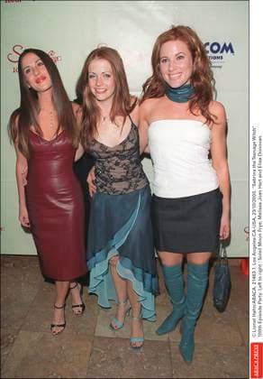 21463 01 Lionel Hahn ABACA. 21463-1. Los Angeles-CA-USA, 23 10 2000. Sabrina the Teenage Witch 100th Episode Party. Left to right : Soleil Moon Frye, Melissa Joan Hart and Elisa Donovan.  Copyright: xHahnxLionel ABACAx 21463_01 HahnxLionel ABACAx 21463_01