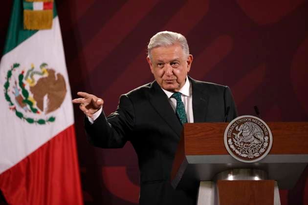 August 7, 2023, Mexico City, Mexico: Mexican President Andres Manuel Lopez Obrador during his daily press conference at the National Palace in Mexico City. on August 7, 2023 in Mexico City, Mexico Mexico City Mexico - ZUMAe321 20230807_zia_e321_027 Copyright: xLuisxBarronx