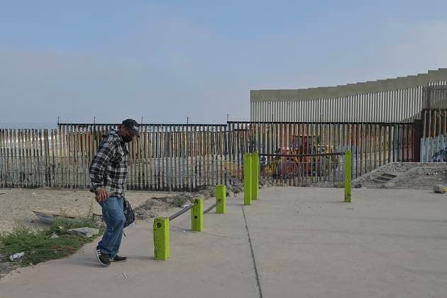 August 7, 2023, Tijuana, Baja California, Mexico: Border construction has been completed on the secondary fence dividing Mexico and California on the Playas de Tijuana beach border, where 30-foot fence panels have been installed along with a new sliding gated fence entryway at the San Diego-Tijuana Friendship Park area. Cranes and construction workers have begun dismantling some of the primary fencing as well along the beach border that goes into the Pacific Ocean. Tijuana Mexico - ZUMAm180 20230807_zip_m180_005 Copyright: xCarlosxA.xMorenox
