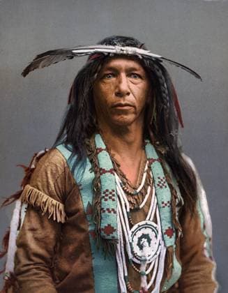 Arrowmaker, an Ojibwa Brave, Portrait, USA, Photochrome Print, Detroit Publishing Company, 1903  Copyright: xCircaxImagesx ghi-circa01497