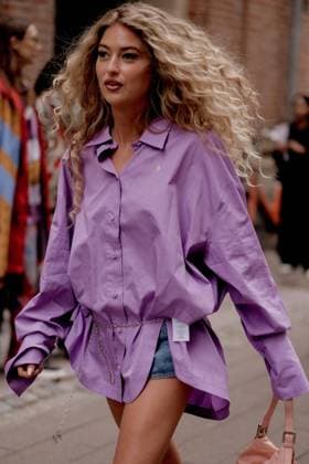 Copenhagen Fashion Week - Street Style Street style, Emili Sindlev arriving at Kernemilk Spring-Summer 2024 show, during Copenhagen Fashion Week, Denmark, on August 8, 2023. Photo by Marie-Paola Bertrand-Hillion ABACAPRESS.COM Copenhagen Denmark  Copyright: xBertrand-HillionxMarie-Paola ABACAx 863434_004 Bertrand-HillionxMarie-Paola ABACAx 863434_004