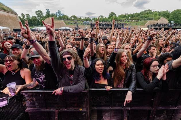 News Bilder des Tages The Brutal Assault music festival focused on metal started on August 9, 2023, at the Josefov Fortress in Jaromer, Czech Republic. (CTKxPhoto DavidxTanecek) CTKPhotoP2023080904669  CTKPhotoP2023080904669