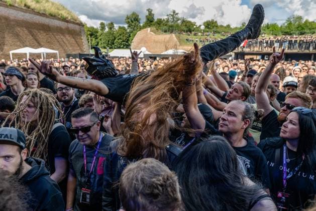 The Brutal Assault music festival focused on metal started on August 9, 2023, at the Josefov Fortress in Jaromer, Czech Republic. (CTKxPhoto DavidxTanecek) CTKPhotoP2023080904675  CTKPhotoP2023080904675