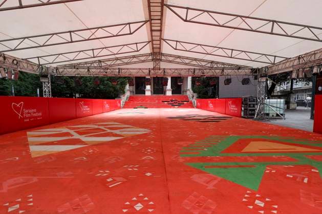 29th Sarajevo Film Festival: Red Carpet Red carpet is prepared for the Sarajevo Film Festival, in Sarajevo, Bosnia and Herzegovina, on August 09, 2023. The 29th Sarajevo Film Festival will take place from 11th to 18th of August 2023. ArminxDurgut PIXSELL