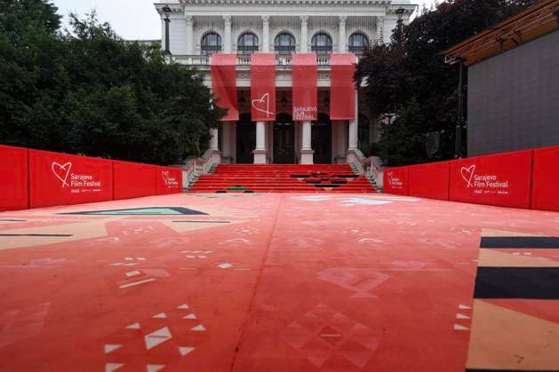29th Sarajevo Film Festival: Red Carpet Red carpet is prepared for the Sarajevo Film Festival, in Sarajevo, Bosnia and Herzegovina, on August 09, 2023. The 29th Sarajevo Film Festival will take place from 11th to 18th of August 2023. ArminxDurgut PIXSELL