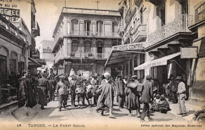 Le Petit Socco (Souk Dakhel) - Tangier, Morocco Le Petit Socco (Souk Dakhel) - Tangier, Morocco. Date: circa 1905  Copyright: Copyrightx(c)Geminix2023.xCredit:xGemini 10998640