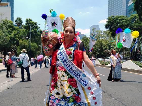Mega Calenda for the International Day of Indigenous Peoples in Mexico August 9, 2023, Mexico City, Mexico: Various indigenous organizations participating in the Mega Calenda Parade on the International Day of Indigenous Peoples on Reforma avenue in Mexico City. on August 9, 2023 in Mexico City, Mexico, Credit:Luis Barron Eyepix Group Avalon Mexico, Mexico City, Mexico City  Copyright: xLuisxBarronx xEyepixxGroupx xAvalonx 0795801777