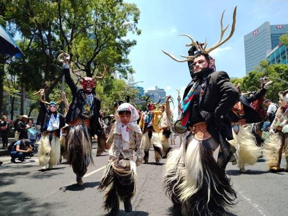 Mega Calenda for the International Day of Indigenous Peoples in Mexico August 9, 2023, Mexico City, Mexico: Various indigenous organizations participating in the Mega Calenda Parade on the International Day of Indigenous Peoples on Reforma avenue in Mexico City. on August 9, 2023 in Mexico City, Mexico, Credit:Luis Barron Eyepix Group Avalon Mexico, Mexico City, Mexico City  Copyright: xLuisxBarronx xEyepixxGroupx xAvalonx 0795801794
