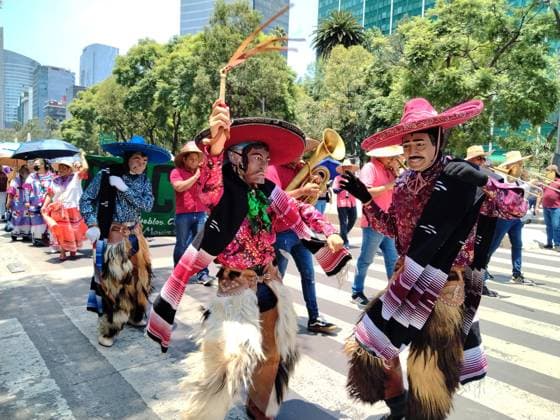 Mega Calenda for the International Day of Indigenous Peoples in Mexico August 9, 2023, Mexico City, Mexico: Various indigenous organizations participating in the Mega Calenda Parade on the International Day of Indigenous Peoples on Reforma avenue in Mexico City. on August 9, 2023 in Mexico City, Mexico, Credit:Luis Barron Eyepix Group Avalon Mexico, Mexico City, Mexico City  Copyright: xLuisxBarronx xEyepixxGroupx xAvalonx 0795805448