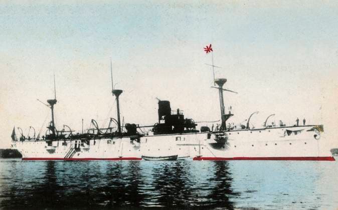 The Japanese Protected Cruiser Chiyoda The Protected Cruiser Chiyoda of the Imperial Japanese Navy (IJN) - which served in the First Sino-Japanese War, Russo-Japanese War and World War I. Built by J & G Thomson of Glasgow, Scotland. Date: circa 1903  Copyright: Copyrightx(c)Geminix2023.xCredit:xGemini 11017901