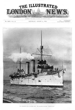 Japanese warship Yoshino Kan, 1894 First Sino-Japanese War (1st August 1894 ? 17th April 1895). The Japanese warship Yoshino Kan on the cover of the Illustrated London News, 4th August 1894. The first Sino-Japanese War was fought primarily for control of Korea between the Empire of Japan and the Qing Empire of China. Date: 1894  Copyright: Copyrightx(c)Geminix2023.xCredit:xGemini 11070109