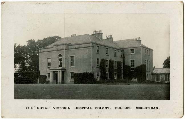 Royal Victoria Hospital Farm Colony, Polton, Scotland The Royal Victoria Hospital building, founded in 1894 and Polton Farm Colony, founded in 1910. Together with the Dispensary these formed the nucleus of the Edinburgh Scheme for combating tuberculosis. In 1914, the Dispensary, Hospital and Farm Colony were given to the City of Edinburgh and the Royal Victoria Tuberculosis Trust was founded. These came under the management of the Royal Victoria and Associated Hospitals NHS Trust in 1948, and the North Lothian District of Lothian Health Board in 1974. Date: circa 1910  Copyright: Copyrightx(c)Geminix2023.xCredit:xGemini 11100843