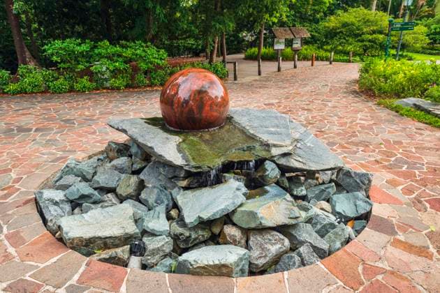 The Swiss Granite Fountain at the Singapore Botanic Gardens, Singapore.  Copyright: xRussxBishopx x AS32 RBS0096