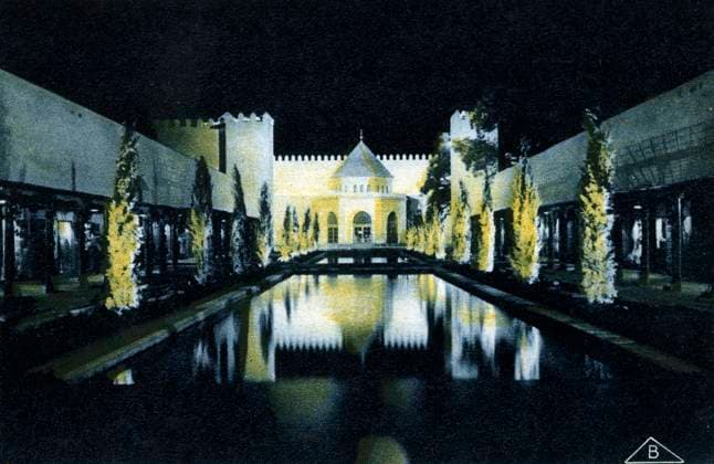 Illuminations - L Exposition Coloniale Internationale Paris L Exposition Coloniale Internationale Paris - The Moroccan Pavilion (Architects - Laprade and Fournez) Date: 1931  Copyright: Copyrightx(c)Geminix2023.xCredit:xGemini 13418461