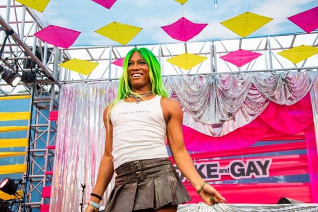 August 11, 2023, San Francisco, California, United States: SATURN RISIN9 plays Fake and Gay day at the Delores Stage on Friday August 11th, 2023 during Day 1 of Outside Lands Music Festival. Shot by San Francisco United States - ZUMAs181 20230811_zea_s181_070 Copyright: xAnniexLesserx