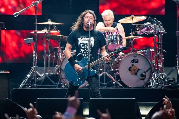 August 12, 2023, San Francisco, California, United States: Foo Fighters - Joash Freese and Dave Grohl perform during Day 2 of Outside Lands Music Festival on Saturday August 12th, 2023 in San Francisco, California. San Francisco United States - ZUMAs181 20230812_zea_s181_136 Copyright: xAnniexLesserx