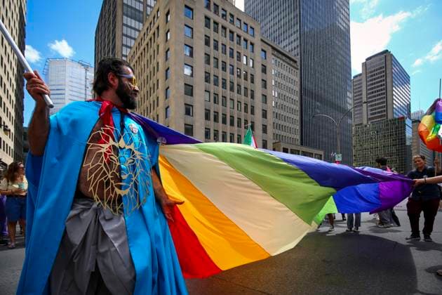 August 13, 2023, Montreal, Quebec, Canada: Montreal Pride Parade draws thousands for 2023 event after last yearÃ¢â‚¬â ¢s abrupt cancellation. Just a year after being canceled at the last minute, Montreal s Pride Parade organisators made it big this summer. With 15,500 people taking part in its parade, Montreal Pride announced that it was experiencing Ã¢â‚¬oea record yearÃ¢â‚¬Â on Sunday afternoon. Montreal Canada - ZUMAs278 20230813_zip_s278_020 Copyright: xSerkanxSenturkx