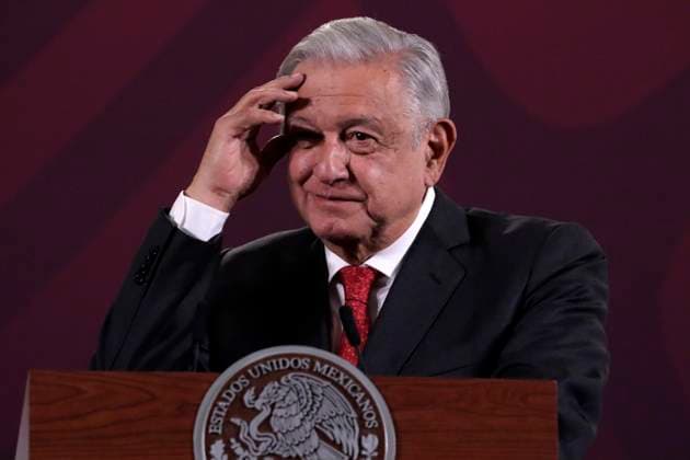 Mexiko, Andres Manuel Lopez Obrador Pressekonferenz August 14, 2023, Mexico City, Mexico: The President of Mexico, Andres Manuel Lopez Obrador at the press conference at the National Palace in Mexico City. on August 14, 2023 in Mexico City, Mexico Mexico City Mexico - ZUMAe321 20230814_zia_e321_021 Copyright: xLuisxBarronx